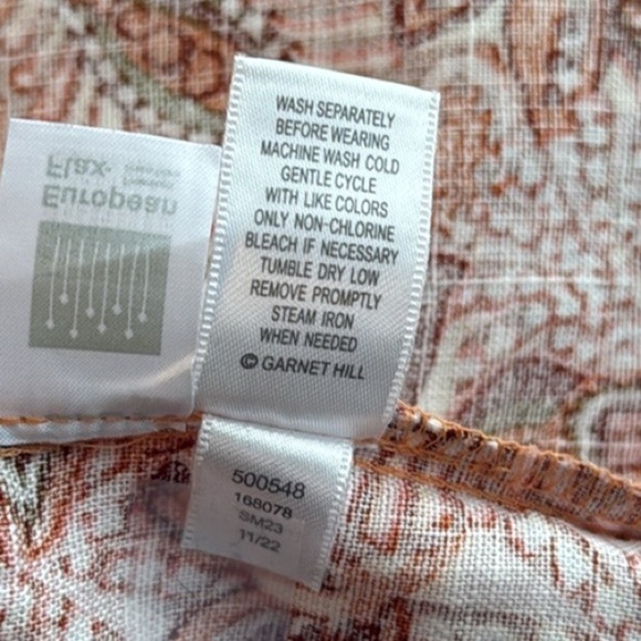 Garnet Hill Vale 100% Linen Tank Dress. Floral/Paisley Print. Size 12. - Picture 12 of 14